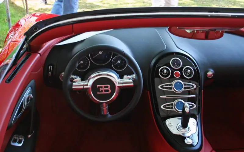 Interior of Bugatti Veyron