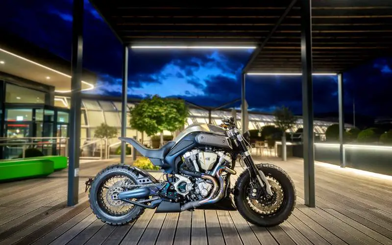 The Yamaha MT-01 Blue Falcon Dirt Fighter by Titan